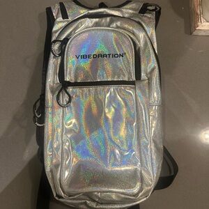 Vibedration Silver Holographic Rave Bag